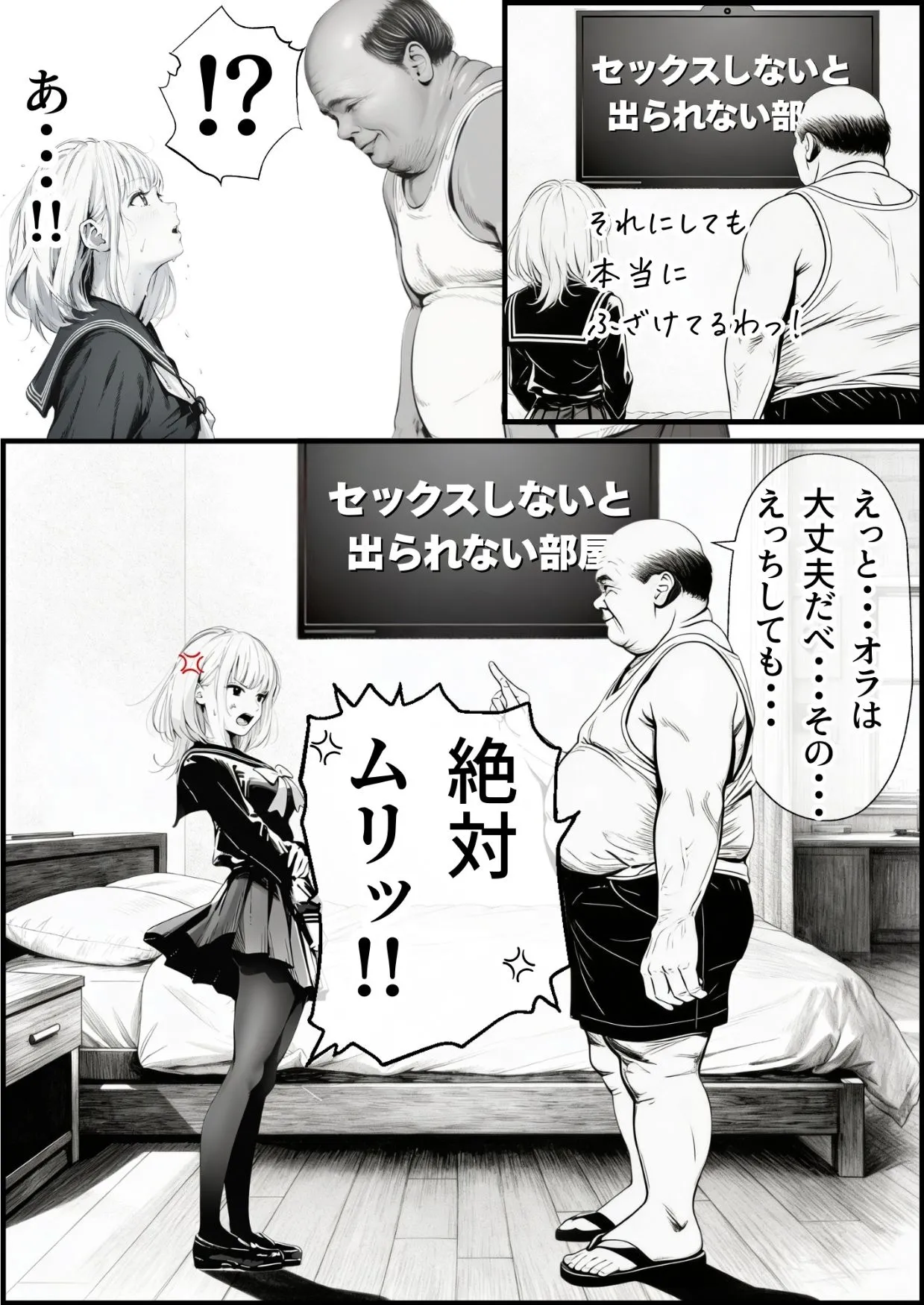セックスしないと出られない部屋に親友のパパと閉じ込められたんですけど〜！？ 画像2